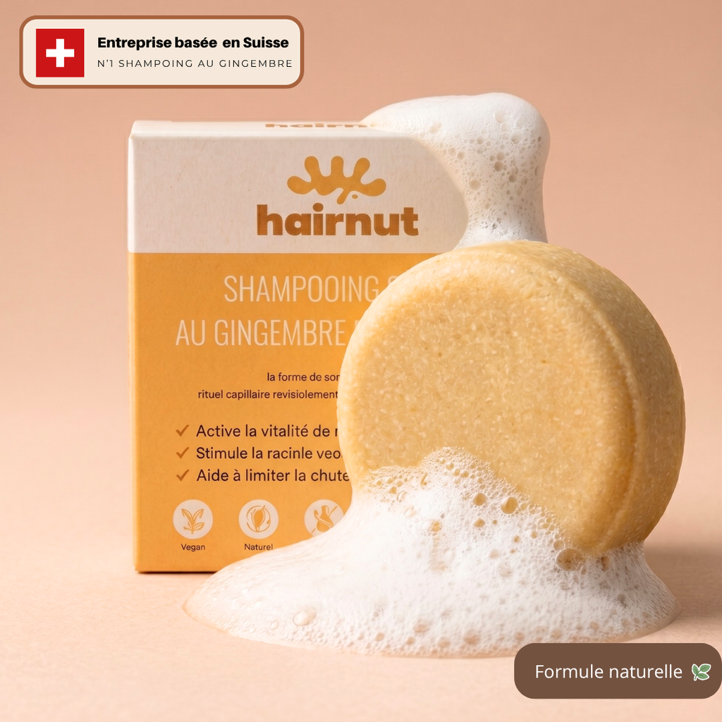 Shampoing Solide au Gingembre – Stimule la Racine & Renforce les Cheveux